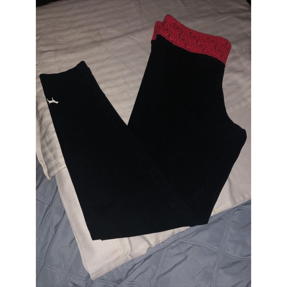 PINK By Victoria’s Secret Yoga black Athletic Legging Pants Sz M Stretch Workout